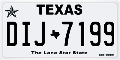 TX license plate DIJ7199