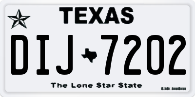 TX license plate DIJ7202