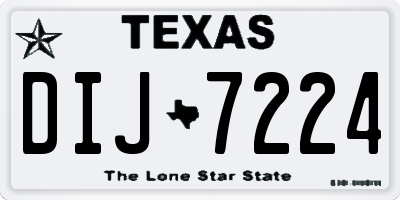 TX license plate DIJ7224