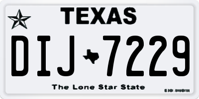 TX license plate DIJ7229