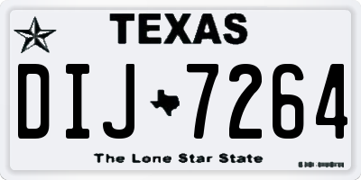 TX license plate DIJ7264