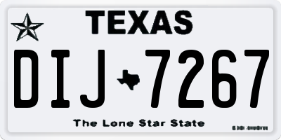 TX license plate DIJ7267