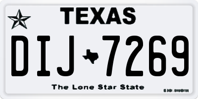 TX license plate DIJ7269