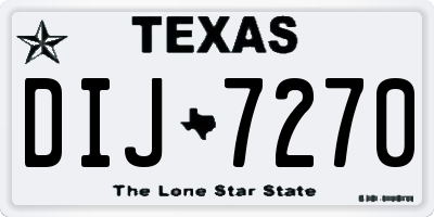 TX license plate DIJ7270