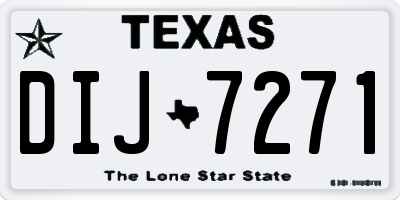 TX license plate DIJ7271