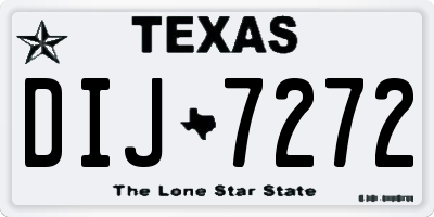 TX license plate DIJ7272