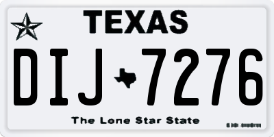 TX license plate DIJ7276