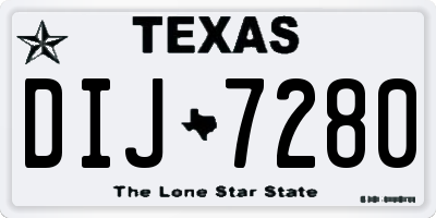 TX license plate DIJ7280