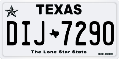 TX license plate DIJ7290