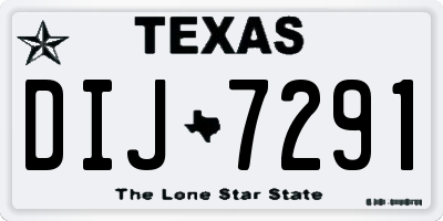 TX license plate DIJ7291
