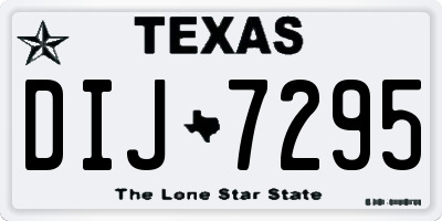 TX license plate DIJ7295
