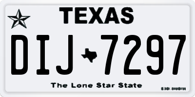 TX license plate DIJ7297