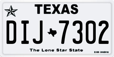 TX license plate DIJ7302