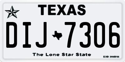 TX license plate DIJ7306