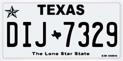 TX license plate DIJ7329