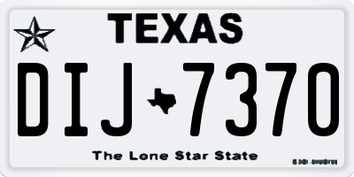 TX license plate DIJ7370