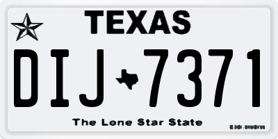 TX license plate DIJ7371