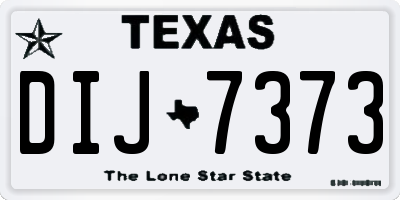 TX license plate DIJ7373