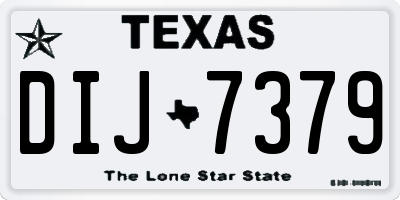 TX license plate DIJ7379