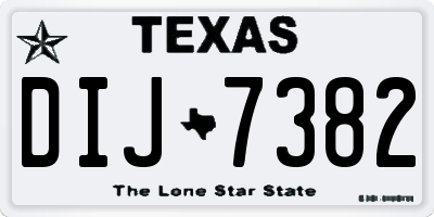 TX license plate DIJ7382