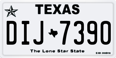 TX license plate DIJ7390
