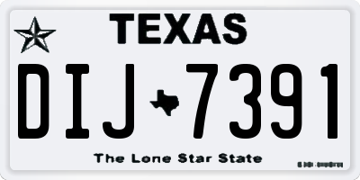 TX license plate DIJ7391