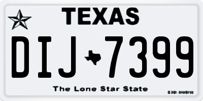 TX license plate DIJ7399
