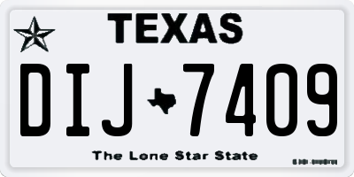 TX license plate DIJ7409