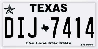 TX license plate DIJ7414