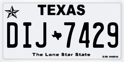 TX license plate DIJ7429