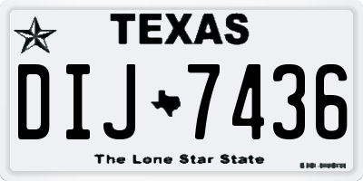 TX license plate DIJ7436