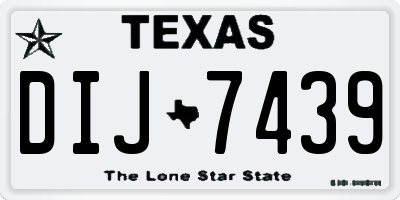TX license plate DIJ7439
