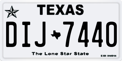 TX license plate DIJ7440