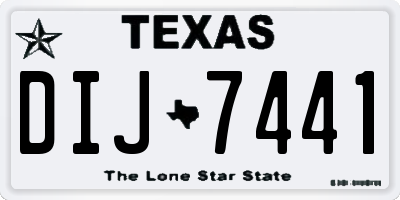 TX license plate DIJ7441