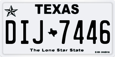 TX license plate DIJ7446