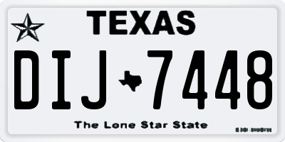 TX license plate DIJ7448