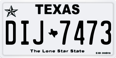 TX license plate DIJ7473