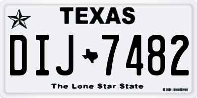 TX license plate DIJ7482