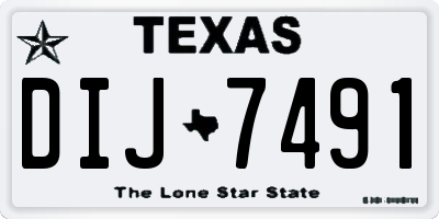 TX license plate DIJ7491