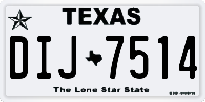 TX license plate DIJ7514