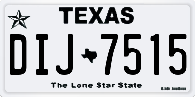 TX license plate DIJ7515
