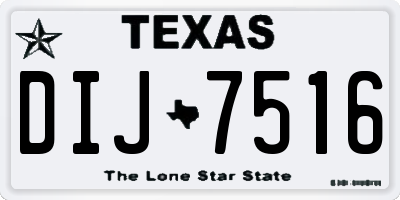 TX license plate DIJ7516
