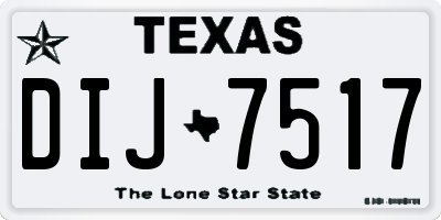 TX license plate DIJ7517