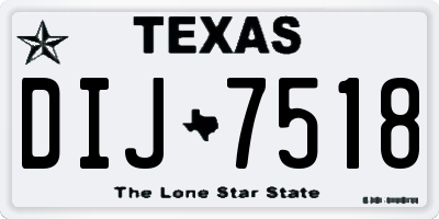 TX license plate DIJ7518