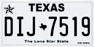 TX license plate DIJ7519