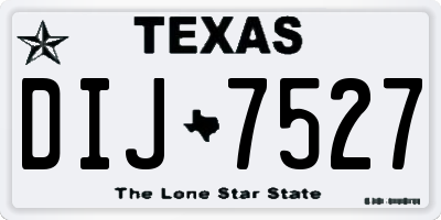 TX license plate DIJ7527