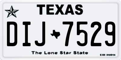 TX license plate DIJ7529