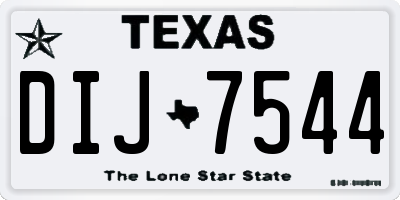 TX license plate DIJ7544