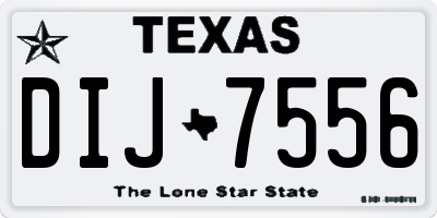 TX license plate DIJ7556