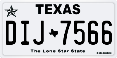 TX license plate DIJ7566